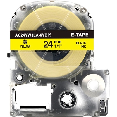 Alternativní páska Epson AC24YW 24 mm x 8 m černý tisk/ žlutý podklad