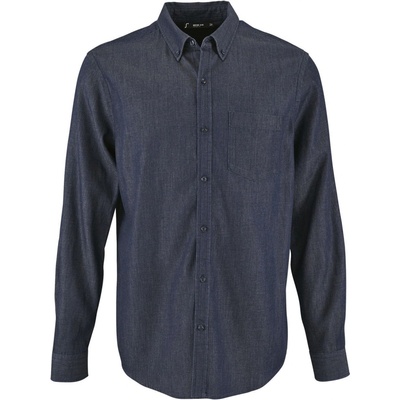 Sol's Barry men pánska košeľa s dlhým rukávom SL02100 Denim brut