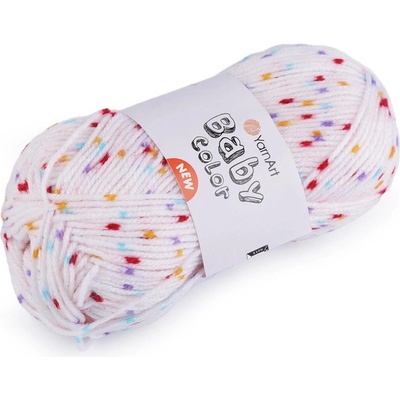 Pletací příze Baby Color 50 g Varianta: 18 (204) bílá mléčná, Balení: 1 ks 51220/126233/266764