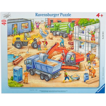 Ravensburger Пъзел Ravensburger от 40 части - Големи строителни машини (06120)