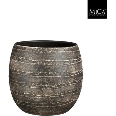 Mica КАШПА КЕРАМИЧНА КРЪГЛА alentejo Ø27х24см ЧЕРНА (1157258)