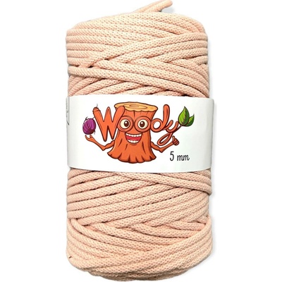 Woody Crafts Woody 5 mm – Světle růžová (50m)