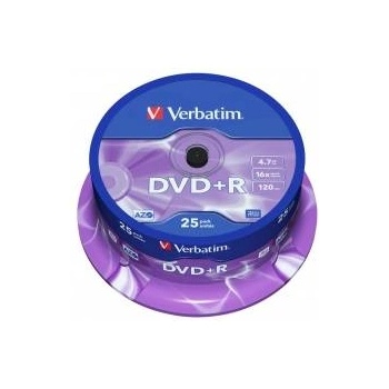 Verbatim DVD+R AZO 4.7GB 16X Matt Silver Surface (25 pack)