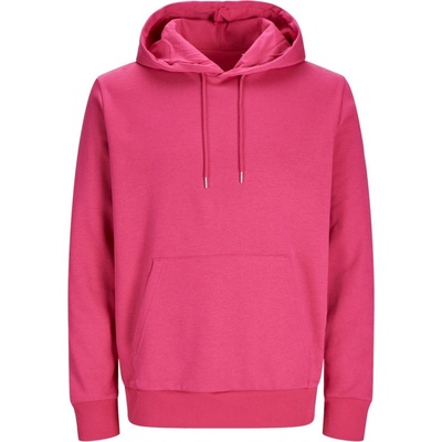 Jack & Jones mikina s kapucí Classic Hood unisex COT423902aoa00 fuchsia ros