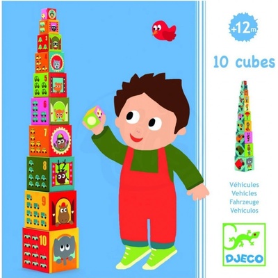 Djeco obrázkové kocky moji priatelia 10 ks