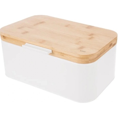 Orion Chlebník WHITELINE, plech/bambus, 30 x 19,5 x 14,5 cm