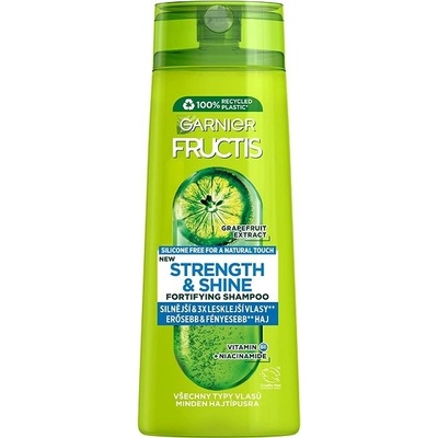 Garnier Fructis Strength & Shine Posilující šampon pro všechny typy vlasů bez lesku a síly 250 ml