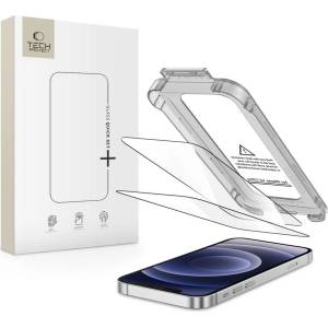 Tech-Protect 2 броя стъклени протектори за дисплей на iPhone 12 / 12 Pro от Tech-Protect Quick Set+ - Black (5906302318568)