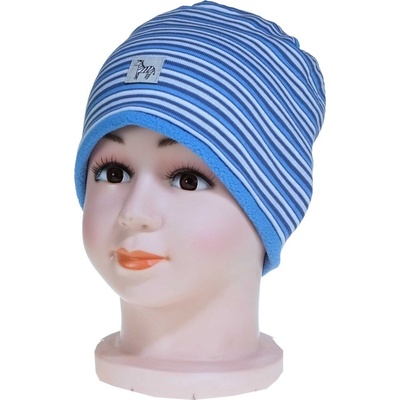 Pingu Luky zimní LZ BABY Acryl pruh modrý AN06 modro bílá