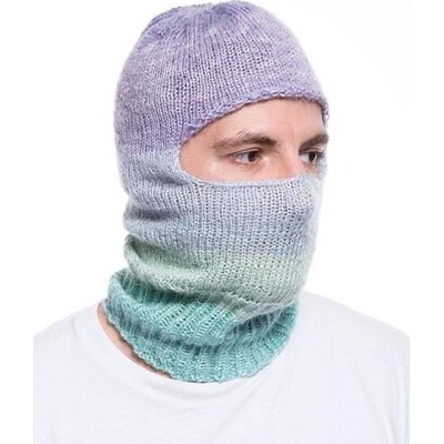 Custom made pletená balaclava kukla Cloudy Teal