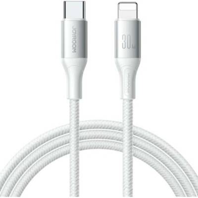 Joyroom S-A28 opletený nabíjecí a datový USB-C na Lightning 1m bílý