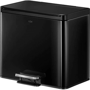 EKO-Europe Кош за разделно събиране на отпадъци EKO ESSENTIAL II с педал (3 х 9 л) - черен (EKO 822851 - Black)