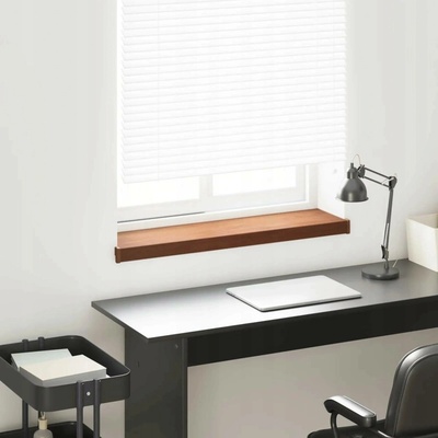 VidaXL Parapet okenní Hnědá dřevotříska 100 x 25 x 4,5 cm PVC