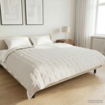 vidaXL Тежко одеяло Бяло 220 x 235 cm 11 kg 100% Памук 205T (42043991)