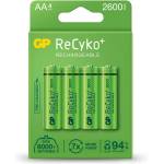 GP Batteries Акумулаторна Батерия GP R6 AA 2600mAh NiMH 4 бр. 270AAHCE-EB4 GP (GP-BR-270AAHCE-EB4) - topmall