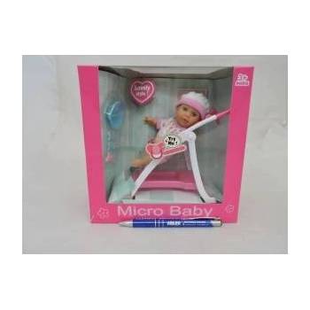 Chipolino Doll 13cm with chair/stroller in pud. S2806