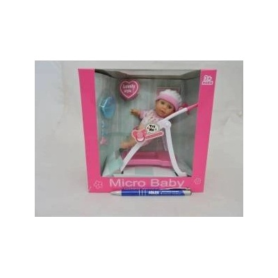 Chipolino Doll 13cm with chair/stroller in pud. S2806