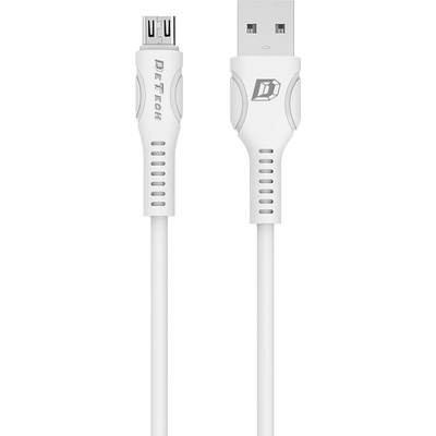 DeTech Кабел за данни DeTech DE-C27M, Micro USB, 1.0m, Бял - 40109 (40109)