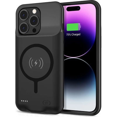 Techsuit Power Pro MagSafe Battery Case 7000mAh - кейс с вградена батерия и MagSafe за iPhone 15 Pro (черен)