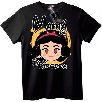 NOONEBRAND Тениска Майка на принцеса - 6XL, Black
