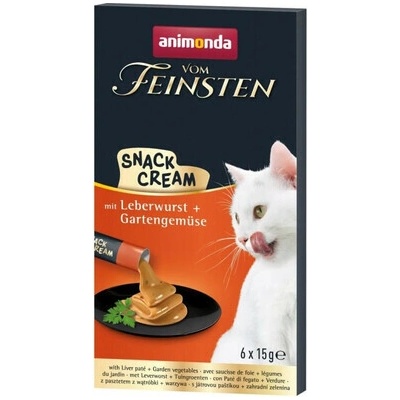 ANIMONDA Vom Feinsten Snack Cream s paštétom z pečenej pečenej a zeleninou 6x15 g