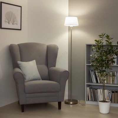 Brilagi - LED подова лампа CERIA 1xE27/40W/230V Ø 25 cm бяла/матов хром (BG2902)