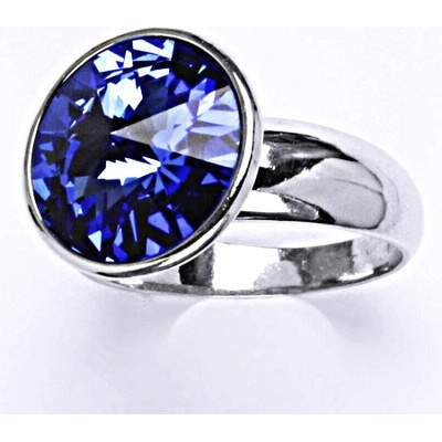 Čištín Stříbrný se Swarovski krystalem,,saphire T 1372