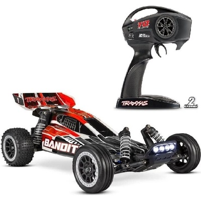 Traxxas Bandit RTR červeno-čierny s LED osvetlením 1:10