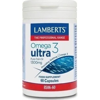 Image 1 of LAMBERTS Хранителна добавка Ultra Omega-3 рибено масло, Lamberts Omega 3 Ultra Pure Fish Oil 1300mg 60caps