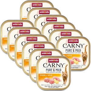 Animonda Carny Pure & Mild Adult - пиле и сирене 12 x 100 г