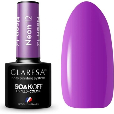 Claresa SoakOff UV/LED Color Neon gelový lak na nehty odstín 12 5 g