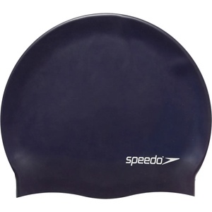 Speedo plain flat silicon cap синьо