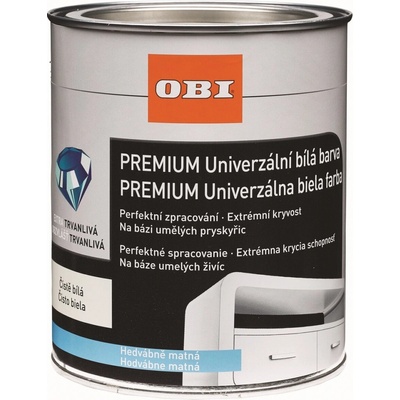 OBI Premium Univerzální 0,75 l bílá hedvábný mat