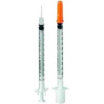 Chirana Stříkačka inzulinová 0 5 ml 29 G U100, 0,33x12 mm oranžová