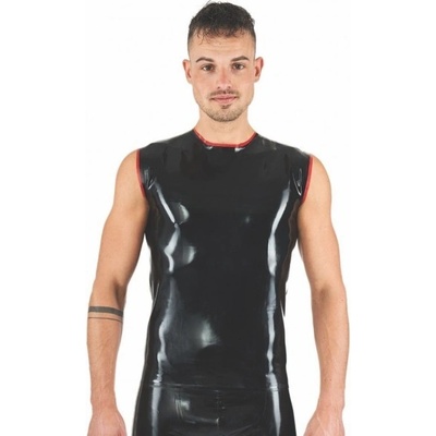 Gumové tielko Mister B Rubber Sleeveless T-Shirt latexové tričko bez rukávov s i lemami