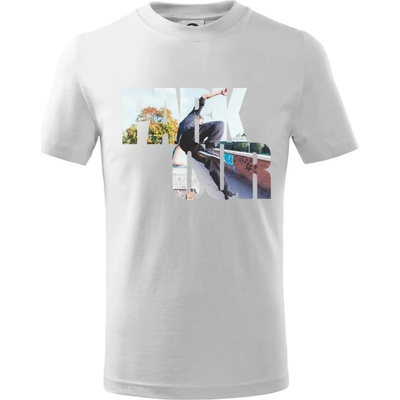 Parkour nápis v meste tričko Biela