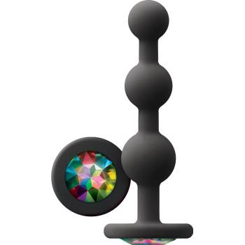 Image 1 of NS Novelties Glams Ripple Rainbow Gem Black