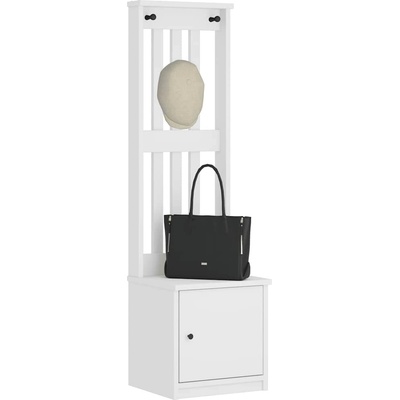 vidaXL L Дърво за антре SANDNES бяло 45x40x159, 5 cm (4010486)