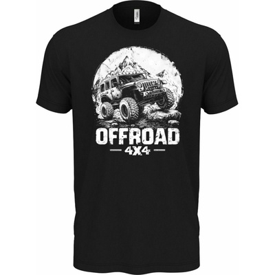 Offroad 4x4 Dominator, bílý tisk triko