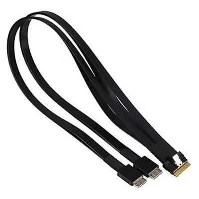 Supermicro кабел OcuLink Slimline x8 (STR) към 2x x4 (STR), 64CM CBL-SAST-1264-85 (CBL-SAST-1264-85)