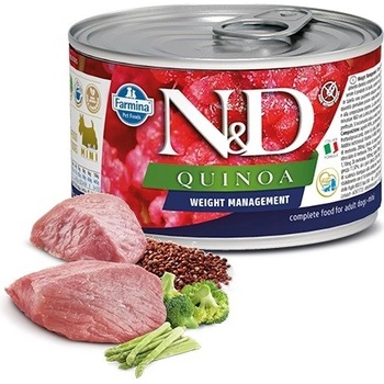 N&D DOG Quinoa Weight Mnmgmt Lamb & Brocolli Mini 140 g