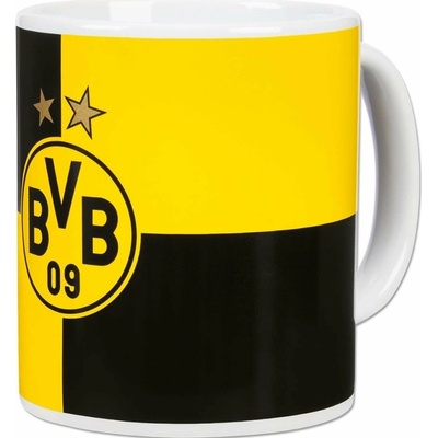 FotbalFan Hrnek s Keramický hrnek Borussia Dortmund FC žluto-černý BVB6055 300 ml