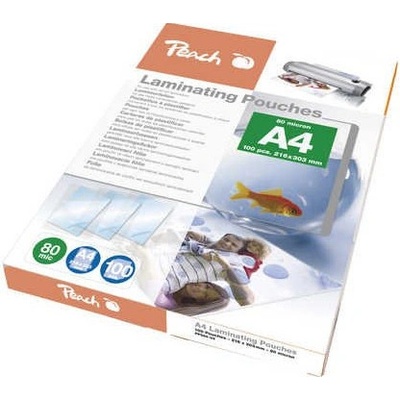 Peach Laminating Pouch A4 (216x303mm), 80mic, PP580-02,100ks v krabici