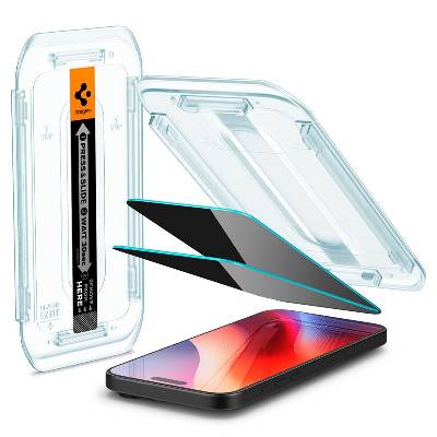 Glass tR EZ Fit Privacy Tempered Glass 2 Pack - 2 броя стъклени защитни покрития с определен ъгъл на виждане за дисплея за iPhone 16 Pro