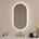 Inter Ceramic Овално огледалo за баня 45x90 с LED осветление и нагревател, черен мат (1850/45)