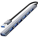 DeTech USB хъб DeTech, 7 порта, USB към 7хUSB3.0, Сив - 17848