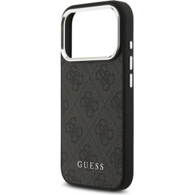 CG Mobile iPhone 17 Pro GUESS 4G MAGSAFE Силиконов удароустойчив пластмасов заден капак за iPhone 17 Pro GUESS 4G MAGSAFE Силиконов удароустойчив пластмасов заден капак, черен GUHMP17LP4GSSMCK (GUHMP17LP4GSSMCK)