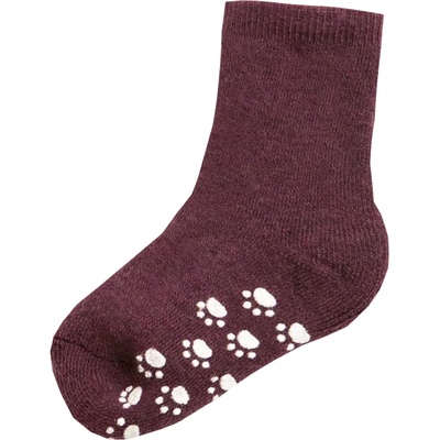 Joha Детски мериносови чорапи Joha Kid's 721 Wool Sock Anti-Slip Slippers - Aubergine Melange - размер 15-18 (EU) (702-2513-0111)