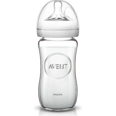 Philips Avent skleněná láhev Natural bez BPA SCF673/17 Transparentní 240ml – Zboží Dáma