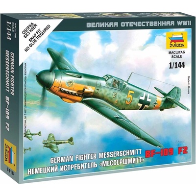 Zvezda Wargames WWII Messerschmitt Bf 109 F2 Model Set lietadla 1:144 8 dielov